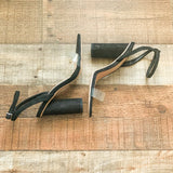 Tony Blanco Australia Tommi Black Phoenix Suede Clear Vynalite Heels - Size 7 (In Good Condition!)