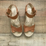 Sole Society Cognac Espadrille Sandals- Size 7