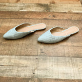 LOFT Light Slate Blue Quilted Mules- Size 11 (BRAND NEW)