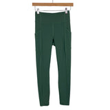 Lululemon Green Side Pocket Exposed Seam Detail Leggings- Size 4 (Inseam 26")