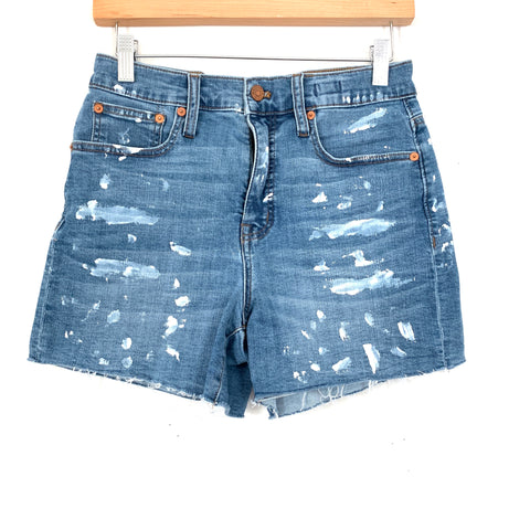 Madewell High-Rise Denim Paint Splatter Shorts- Size 26