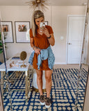 Madewell Burnt Orange T-Shirt Dress- Size S (sold out online)