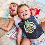 Mish Boys Black Tie Dye with Pineapple Tank Top- Size 18M