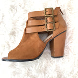 Gianni Bini Peep Toe Booties with Side Buckles- Size 9 (see notes)