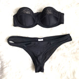 Body Glove Black Underwire Strapless Bikini Top- Size S (TOP ONLY)