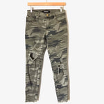 Express Distressed Camo Jeans Ankle Mid Rise Leggings- Size 2R (Inseam 26”)