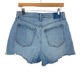Abercrombie & Fitch Light Wash The Cutoff Curve Love High Rise Raw Hem Shorts- Size 29/8