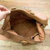 Tory Burch Camel Natalie Suede and Leather Satchel bag (sold out online, see notes