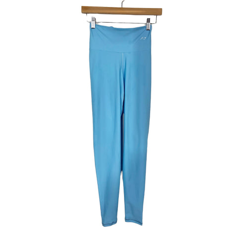 Aura7 Blue High Waisted Cinched Back Leggings- Size XS (Inseam 24”)