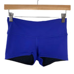 Lululemon Black/Blue REVERSIBLE Yoga Shorts- Size 4