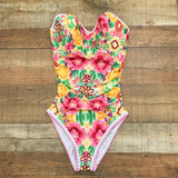 Figleaves Yellow Frida Underwired Bandeau Tummy Control Swimsuit- Size 34FF