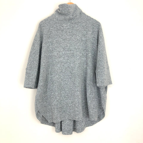 Caslon Grey Sweater Zip Back Pullover Turtleneck- Size M/L