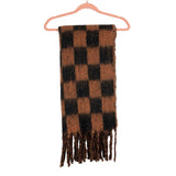 Urban Outfitters Brown and Black Check Scarf NWT