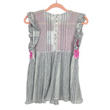 THML Blue and Pink Printed Top NWT- Size XS