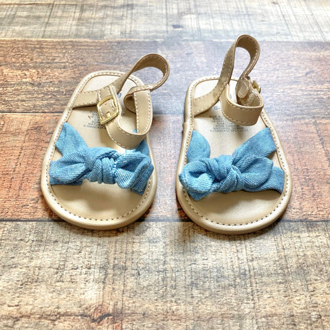 Baby Gap Denim Bow Sandals- Size 6-12M