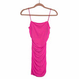 Princess Polly Hot Pink Bodycon Cinched Sides Back Cutout Mini Dress- Size 2 (sold out online)