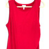 Leith Red Tank Dress with Side Ruching- Size XXL