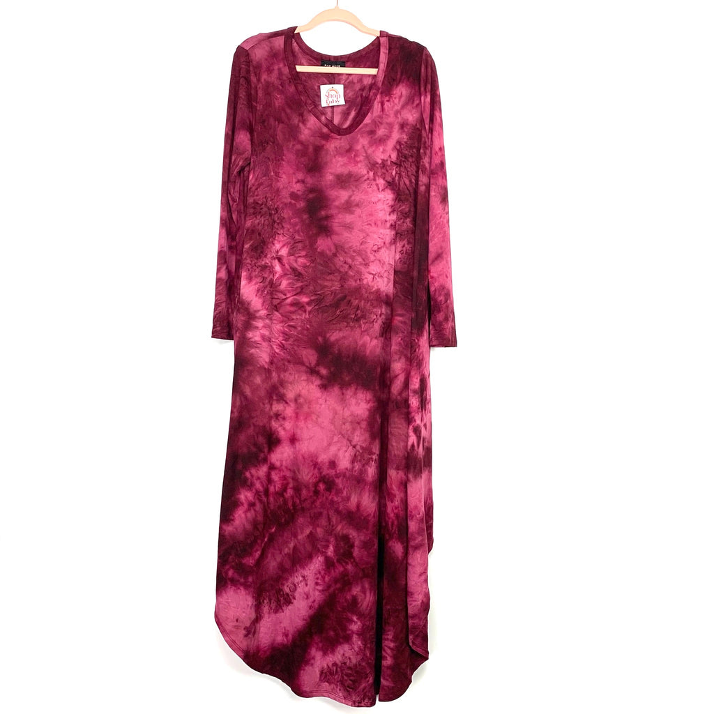 Rae Mode Burgundy/White Tie Dye Round Hem Dress- Size 1XL – The
