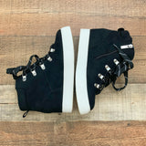 Scoop Black Fuzzy Tongue Side Zip Platform Sneakers- Size 8 (See Notes)