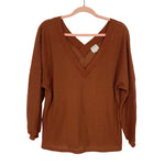 Amaryllis x Ashlee Nichols Red Dirt Rustic Waffle Knit Top- Size L