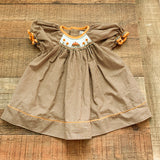 Petit Ami Smocked Pumpkin Dress with Bloomers- Size 3M