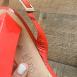 Jimmy Choo Red Slingback Heels- Size 39.5 (See Notes)