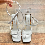 Liliana White Toe Loop Ankle Strap Heels NWT- Size 7