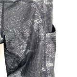 Lululemon Black Snakeskin Full Length Leggings with Side Pockets and Black Waist Panel- Size 4 (Inseam 30”)