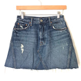 Grlfrnd Denim Distressed Skirt- Size 26