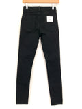 Just Black Denim Black Distressed Knee Skinny Jeans NWT- Size 26 (Inseam 27.5”)