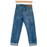 Levi's Wedgie Straight Frayed Hem Jeans- Size 25 (Inseam 23” rolled as pictured)