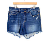 Judy Blue Raw Hem Denim Shorts- Size 2XL