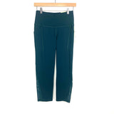 All In Motion Teal Sculpted Linear High-Rise Capri Mesh Detail Leggings NWT- Size S (Inseam 20”)