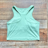 Lululemon Mint Ribbed Built in Bra Padded Tank- Size 12