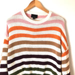 Lumiere Colorful Striped Cropped Sweater- Size S
