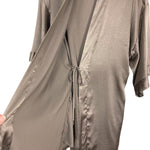 Victoria's Secret Pewter Satin Belted Wrap Robe- Size M/L