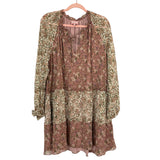 Show Me Your Mumu Rusty Pink/Cream Floral Print Dress- Size XL