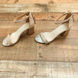 Seychelles Gold Marble Block Heel Sandals- Size 6.5 (see notes)