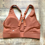 Fabletics Burnt Orange Adjustable Racerback Padded Sports Bra- Size S