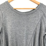 Zella Heathered Long Sleeve Grey Front Twist Top- Size S