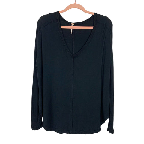 Free People Black Middle Seam Top- Size XS