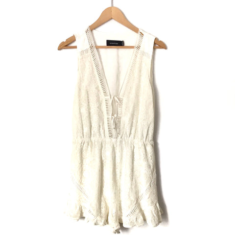 Minkpink “Palace Playsuit” Lace Romper- Size S