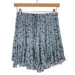 Vici Blue Floral Ruffle Versa Shorts- Size M (sold out online)