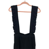 Shein Black Ruffle Cropped Jumpsuit- Size XS