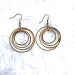 Gold Four Layered Hoop Earrings