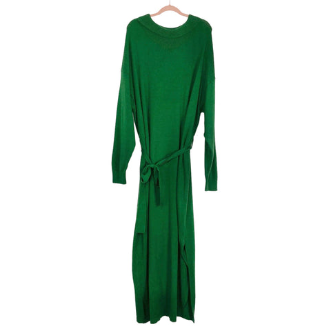 Eloquii Green Mock Neck Belted Sweater Dress NWT- Size 14/16