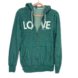 Disct Rict Green/White "To Write Love On Her Arms" Hooded Zip Up- Size S