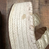 Marc Fisher Gold Espadrille Platform Sandals- Size 7.5 (See Notes)