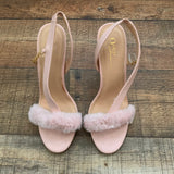 Olivia Ferguson Faux Fur Slingback Sandal Stilettos- Size 8.5