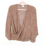 Amaryllis x Ashlee Nichols Animal Print Bell Sleeve Top - Size XS
